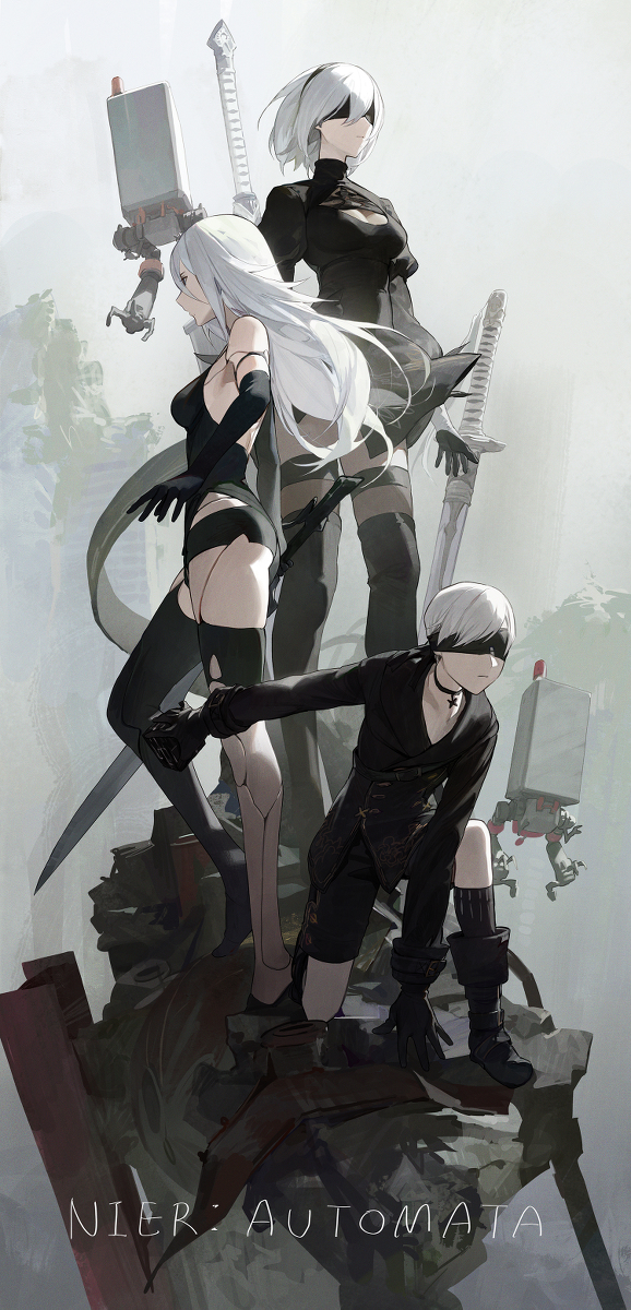 This is a pixiv picture whose title is 45日目,ニーア オートマタ.
