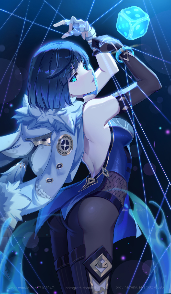 This is a pixiv picture whose title is Yelan.