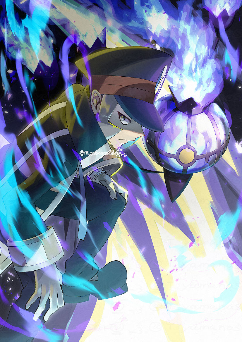 This is a pixiv picture whose title is ポケットモンスターBW(BW2)　ノボリ・シャンデラ.