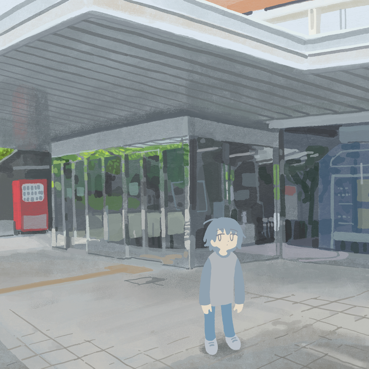 This is a pixiv picture whose title is 休館日.