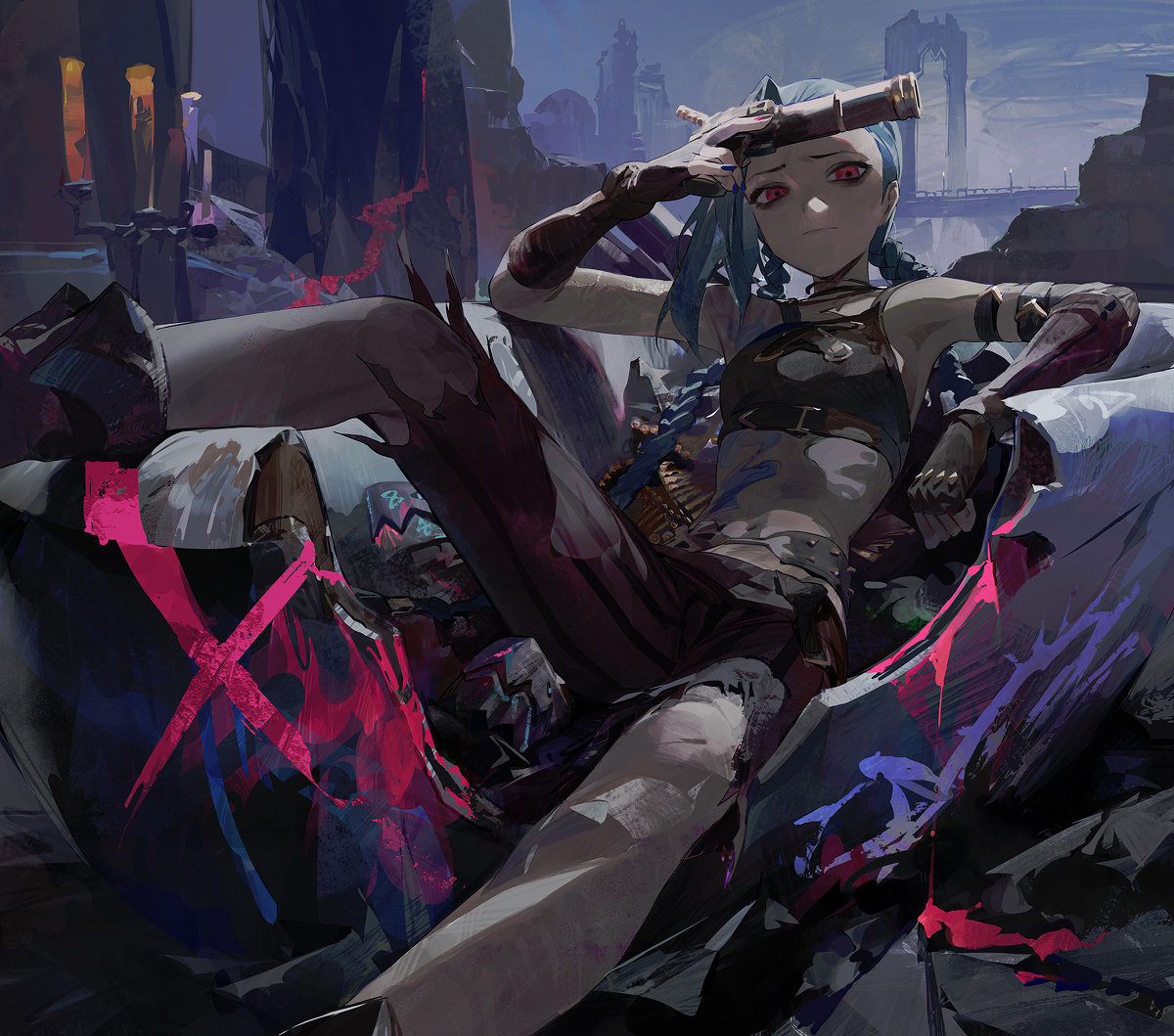 This is a pixiv picture whose title is 46日目,Jinx.