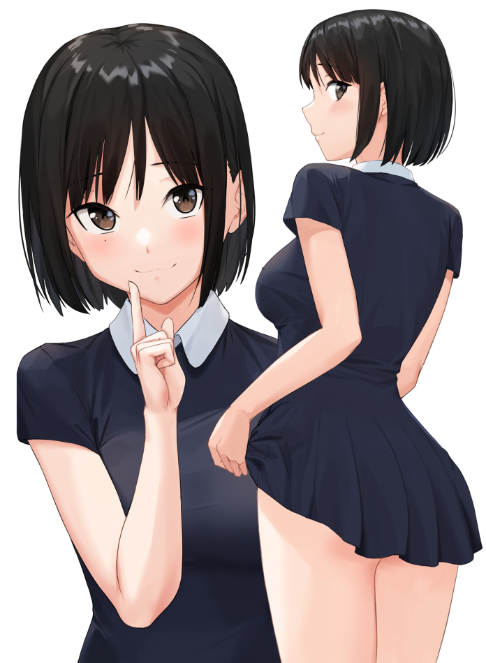 This is a pixiv picture whose title is ショート彼女.