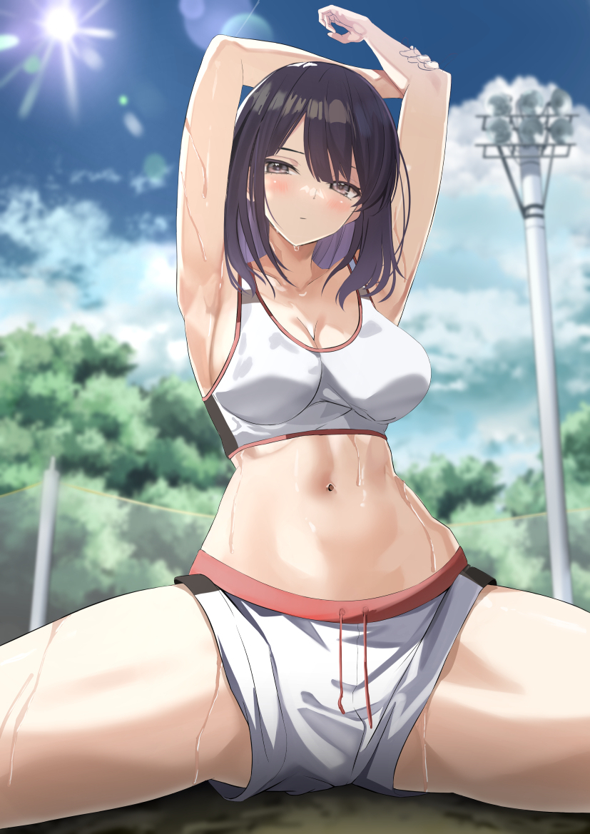 This is a pixiv picture whose title is 陸上女子.