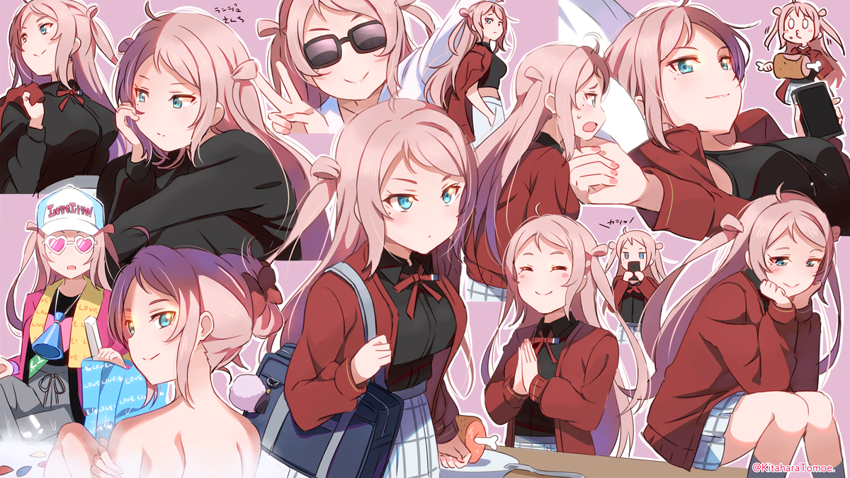 This is a pixiv picture whose title is 🍖鐘 嵐珠(ショウ･ランジュ)ちゃん表情集よ♪.