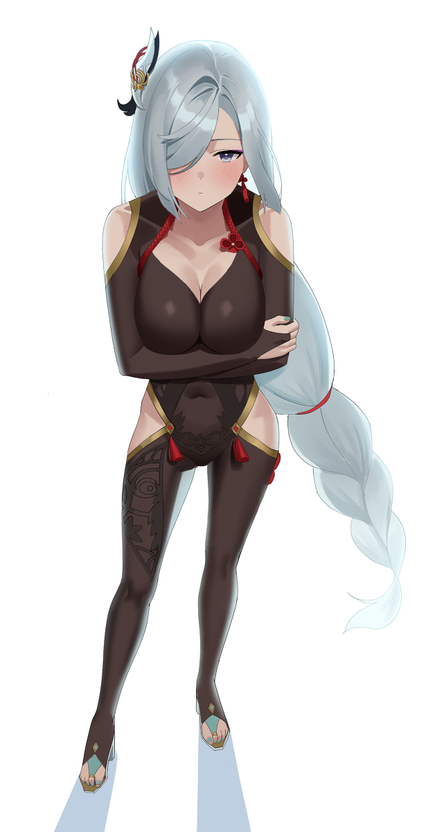 This is a pixiv picture whose title is 申鹤.
