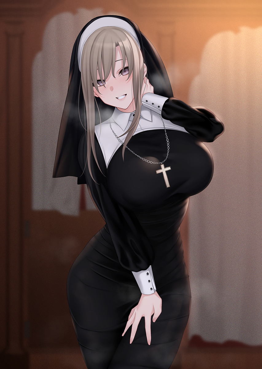 This is a pixiv picture whose title is OC Nun.