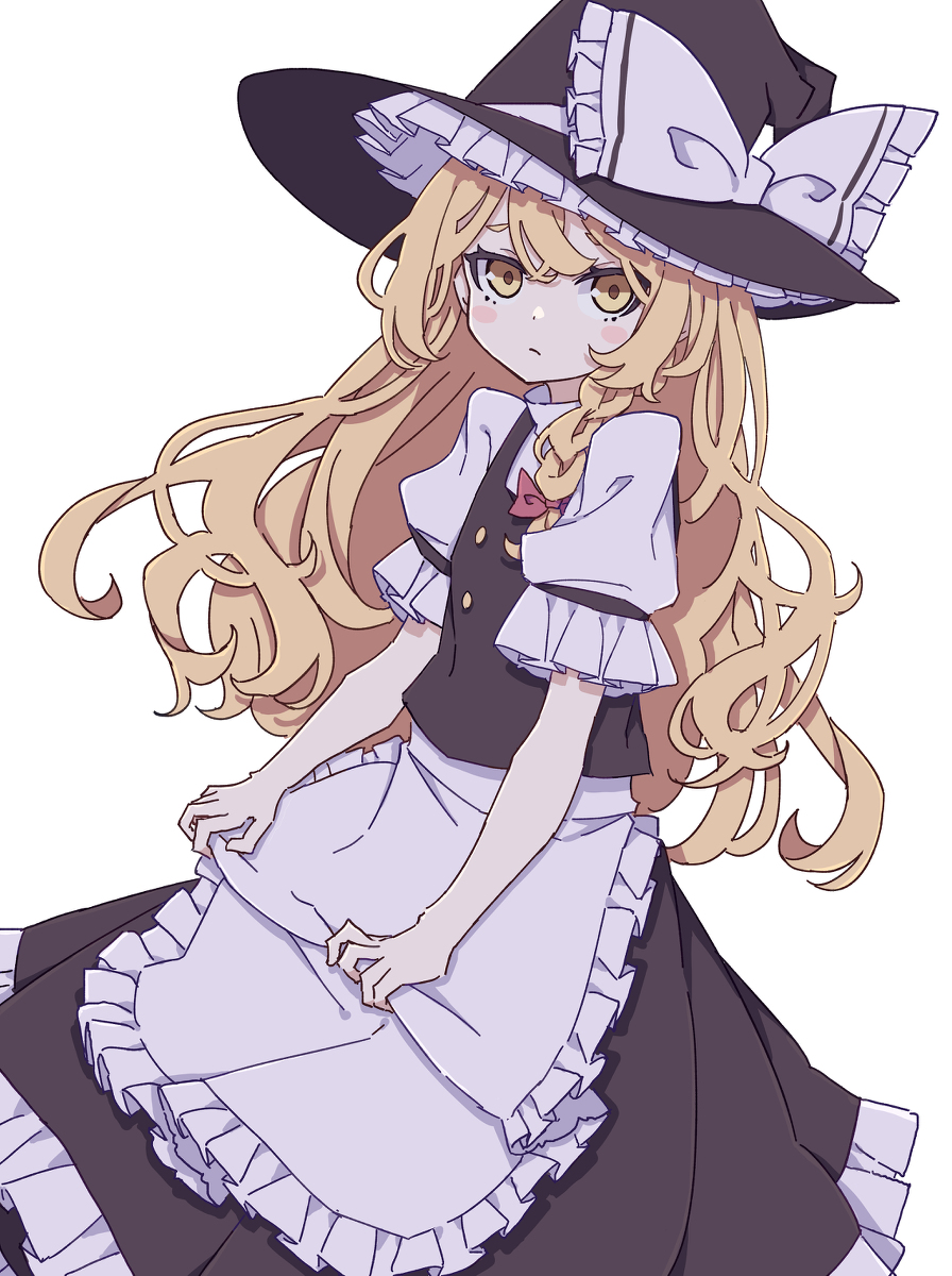 This is a pixiv picture whose title is 照れ魔理沙.