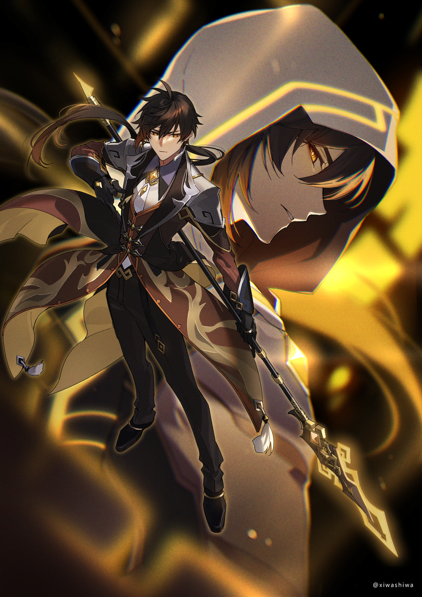 This is a pixiv picture whose title is 鍾離.