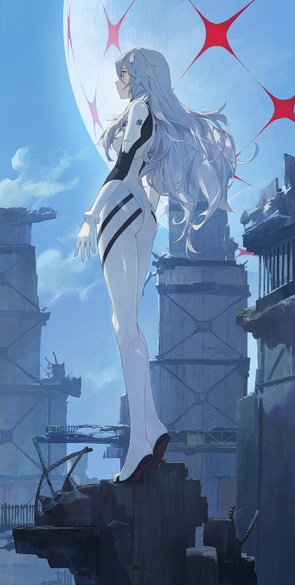 This is a pixiv picture whose title is 49日目,綾波 レイ.