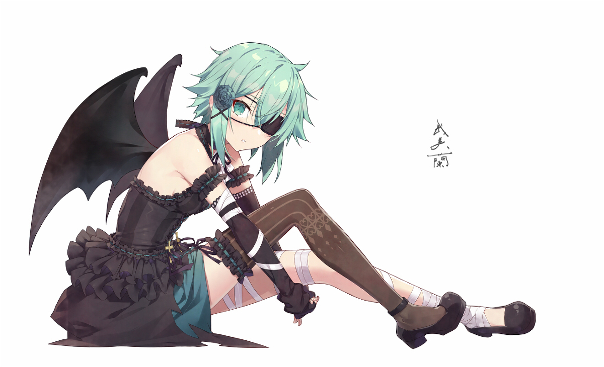 This is a pixiv picture whose title is シノン（ゴスロリ）.