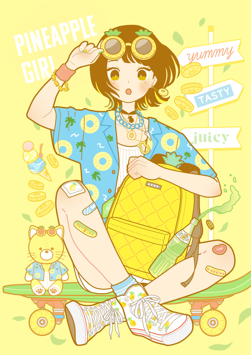 This is a pixiv picture whose title is パイナップル女子🍍.