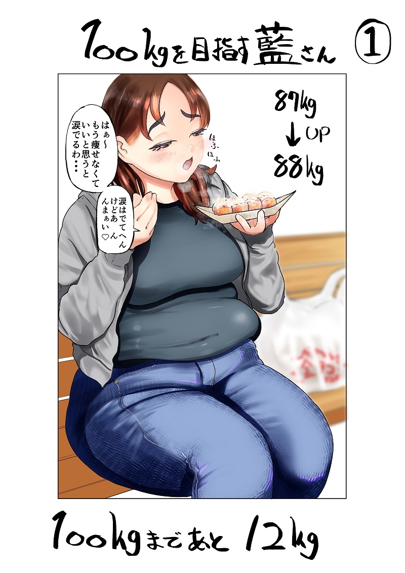 This is a pixiv picture whose title is 100㎏を目指す藍さん まとめ.