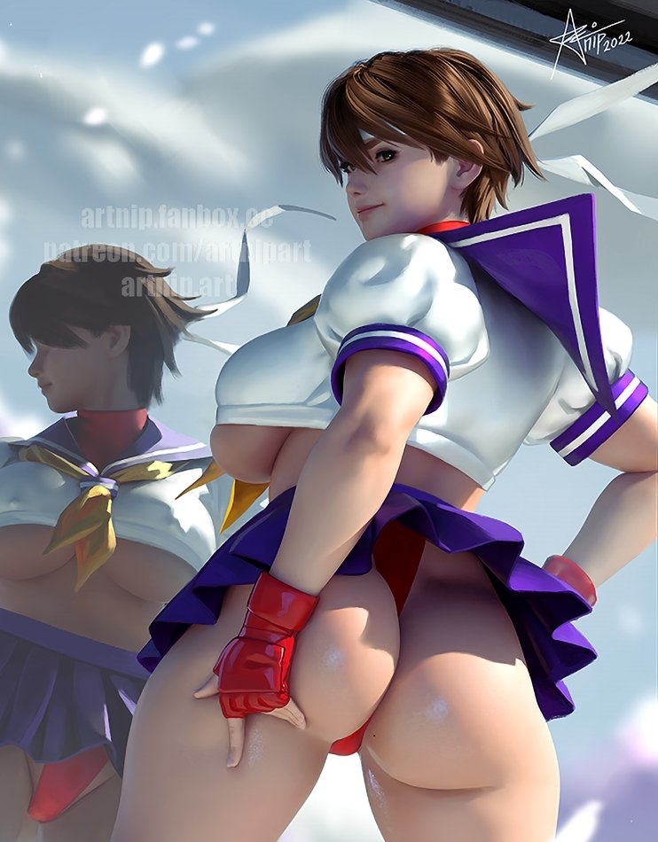 This is a pixiv picture whose title is Sakura (Street Fighter).