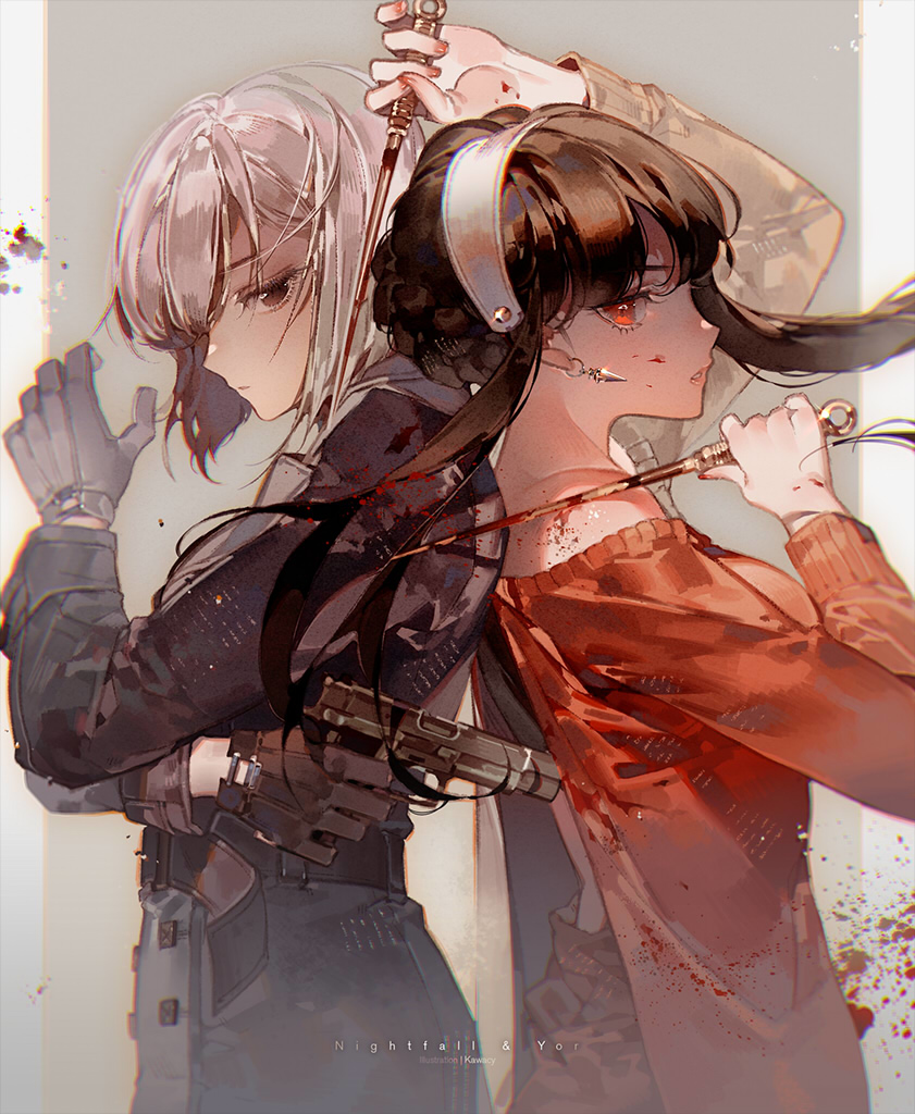 This is a pixiv picture whose title is いばら姫と夜帷.