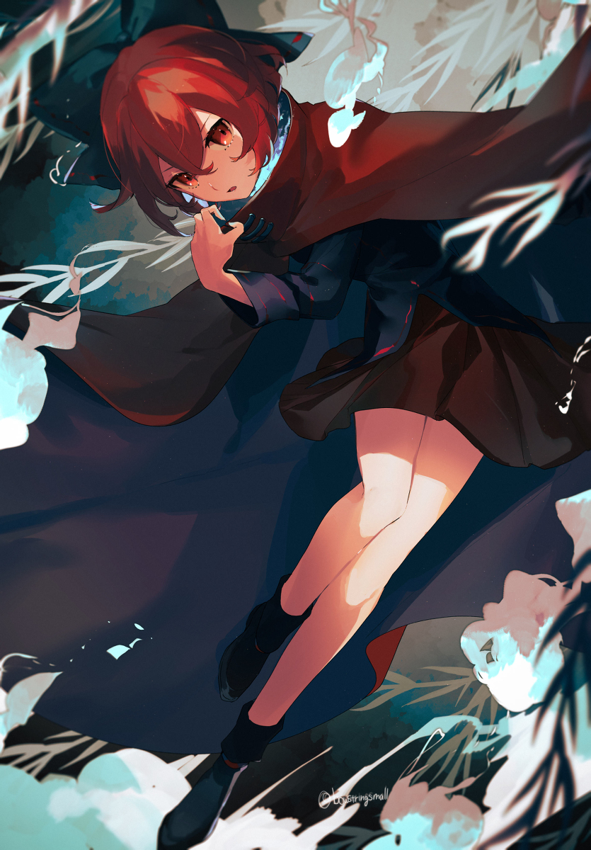 This is a pixiv picture whose title is 柳の下の生首.