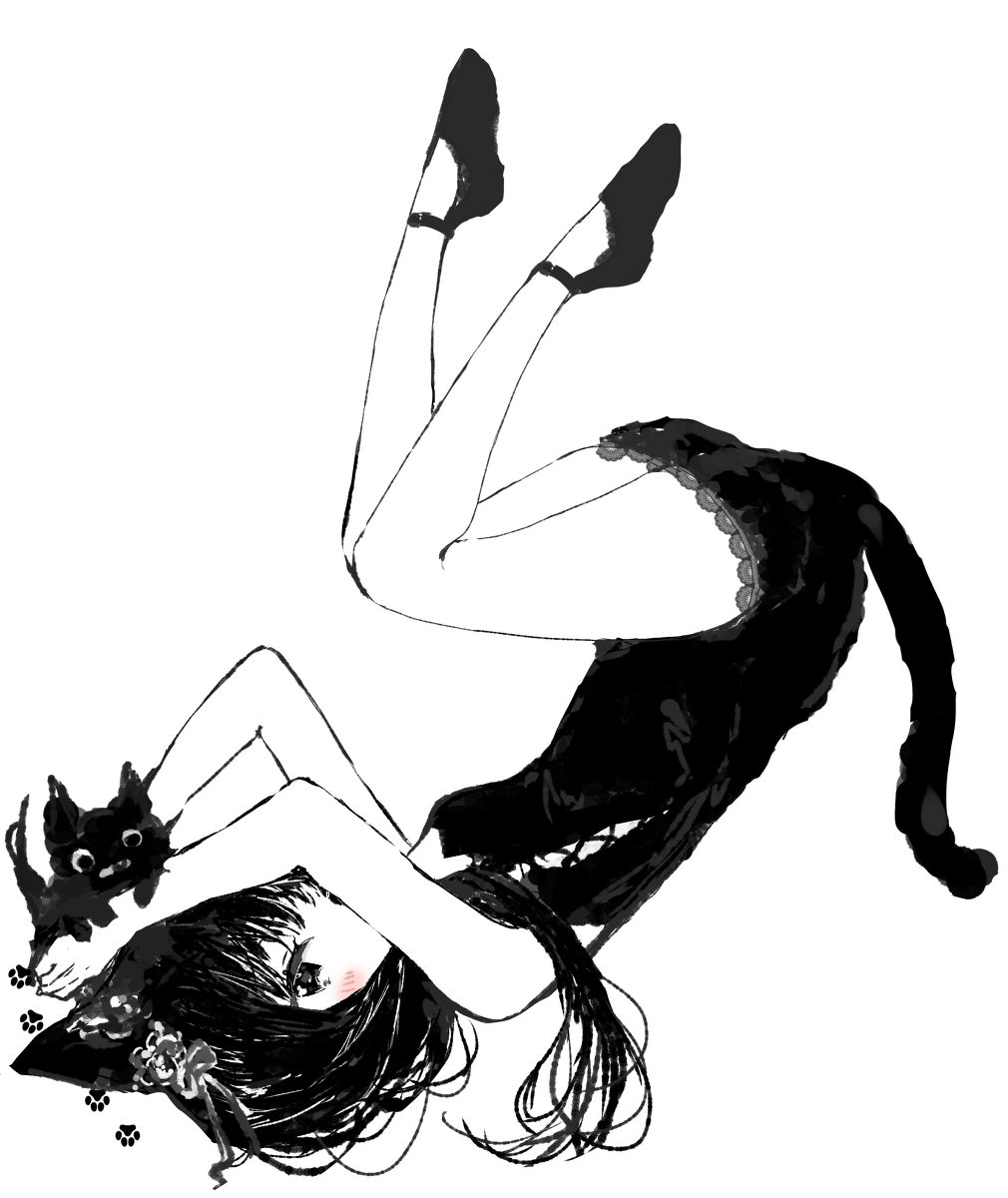 This is a pixiv picture whose title is 🐈‍⬛.