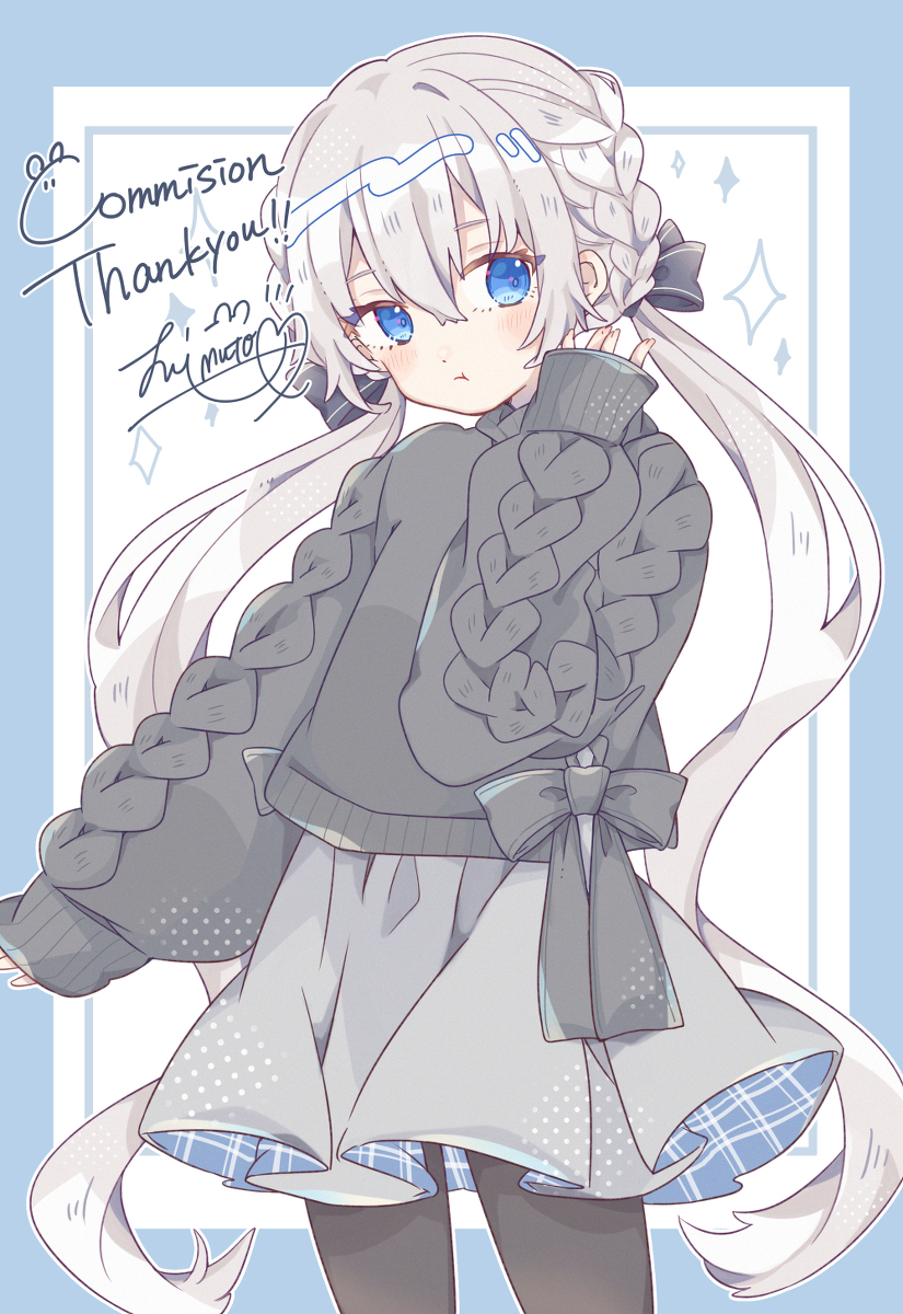 This is a pixiv picture whose title is skeb commission.