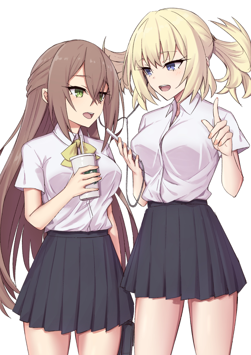 This is a pixiv picture whose title is アデーレ＆ポルクス（制服）.