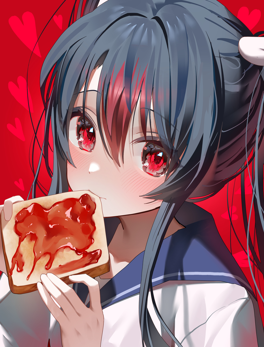 This is a pixiv picture whose title is red.
