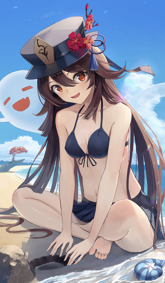 This is a pixiv picture whose title is 水着ふーたお.