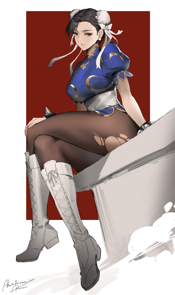 This is a pixiv picture whose title is Chun li.