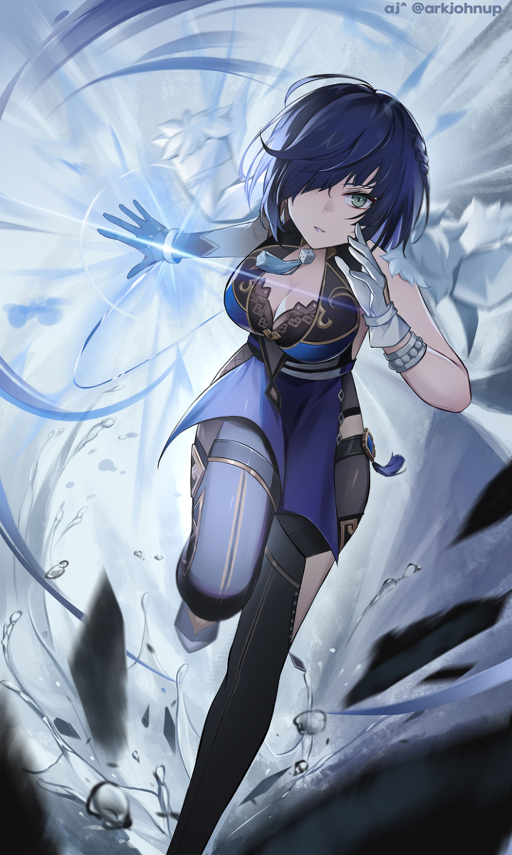 This is a pixiv picture whose title is Yelan.