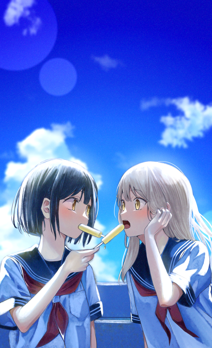 This is a pixiv picture whose title is 夏空のあの日.