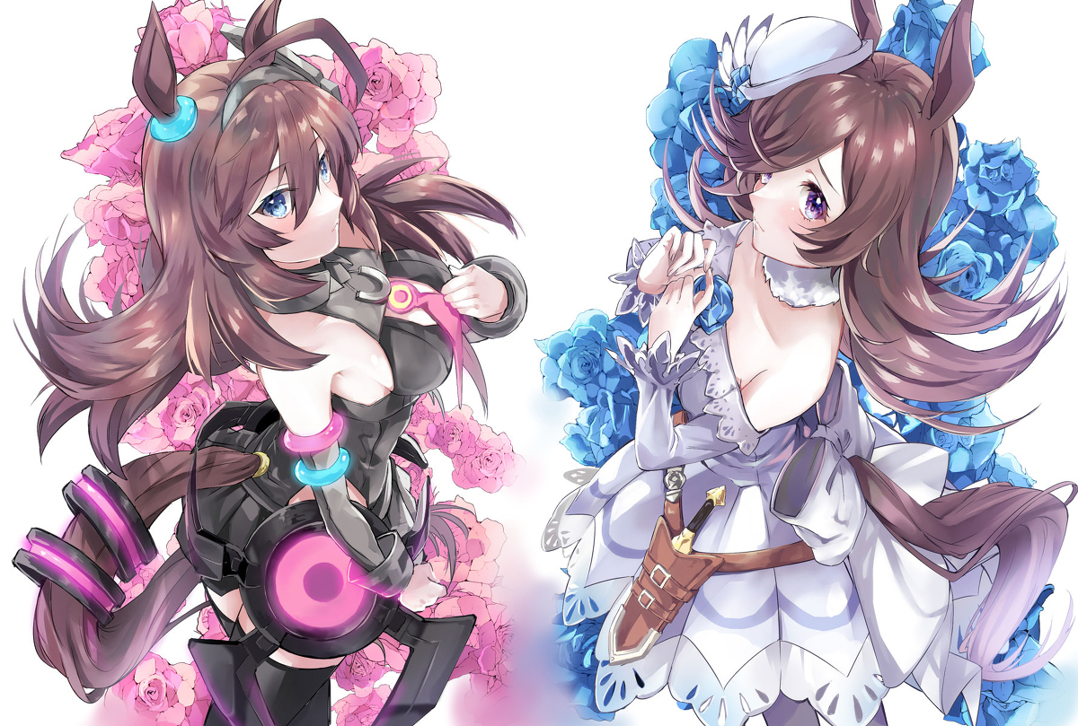 This is a pixiv picture whose title is 白と黒.