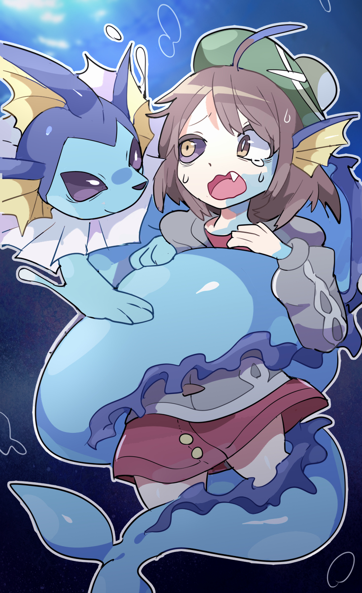 This is a pixiv picture whose title is 人間がポケモンになっちゃうTFイラストまとめ.