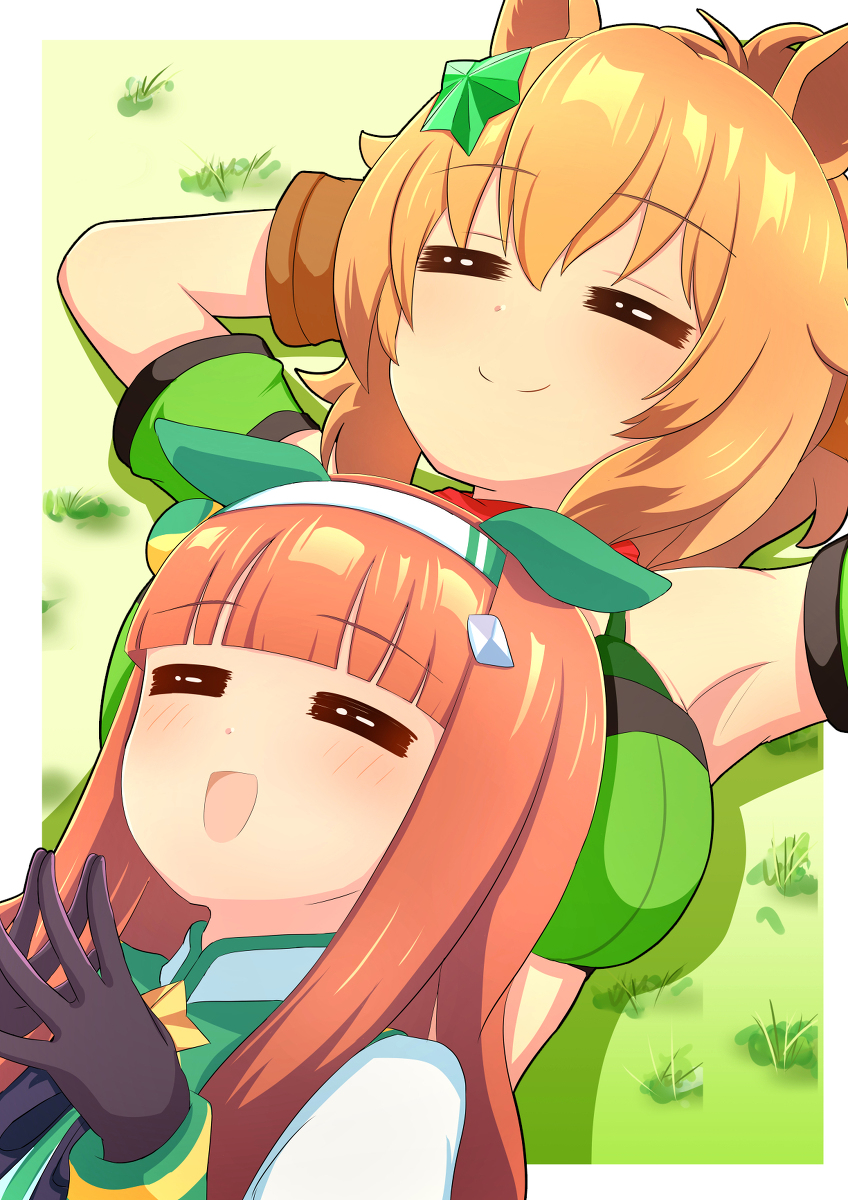This is a pixiv picture whose title is スズカとタイキ.
