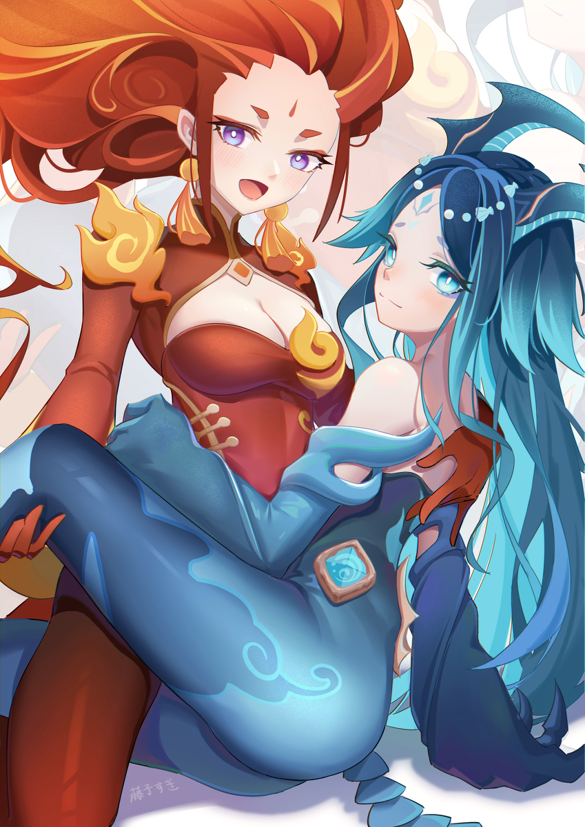 This is a pixiv picture whose title is 水火相融.