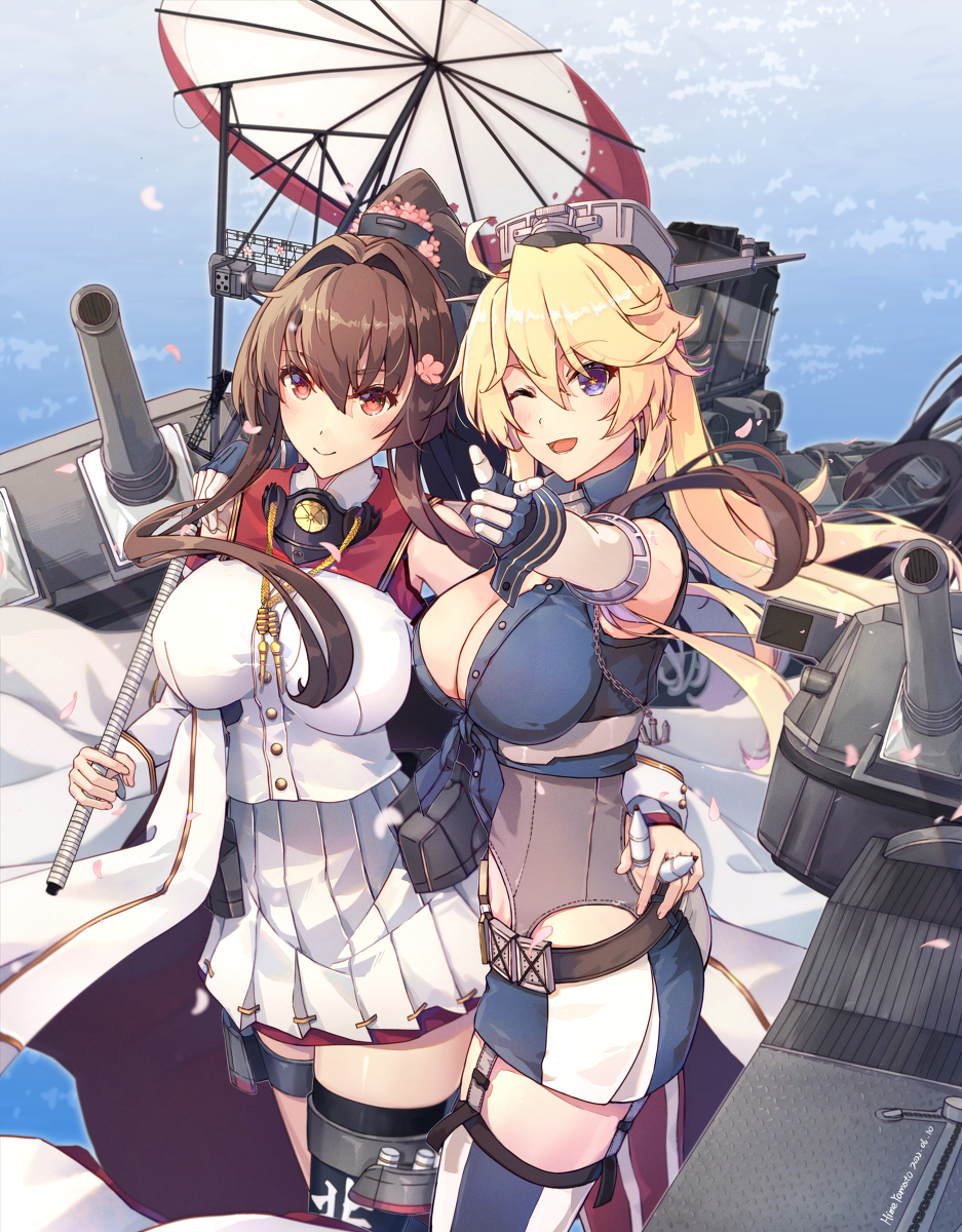 This is a pixiv picture whose title is 大和改二.