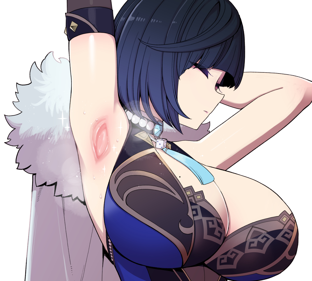This is a pixiv picture whose title is 夜蘭のアピールポイント.