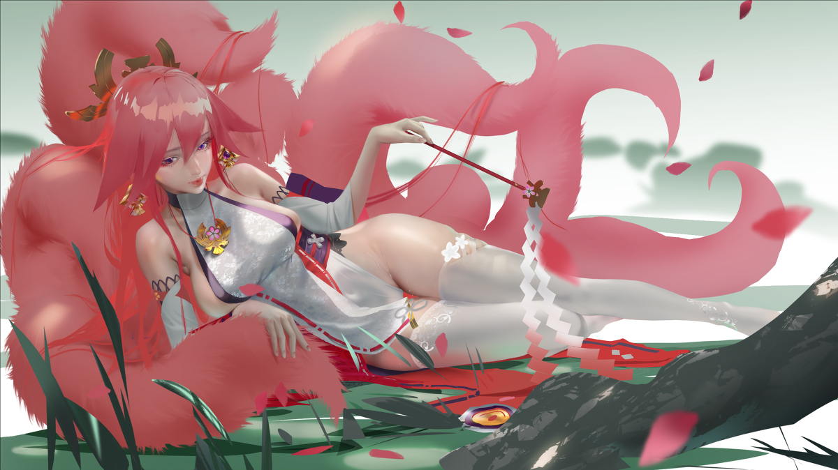 This is a pixiv picture whose title is 神子.