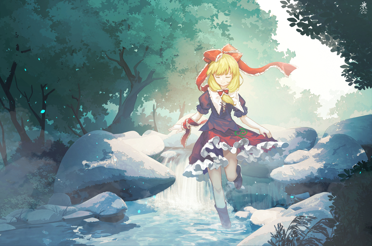 This is a pixiv picture whose title is 山间林下.