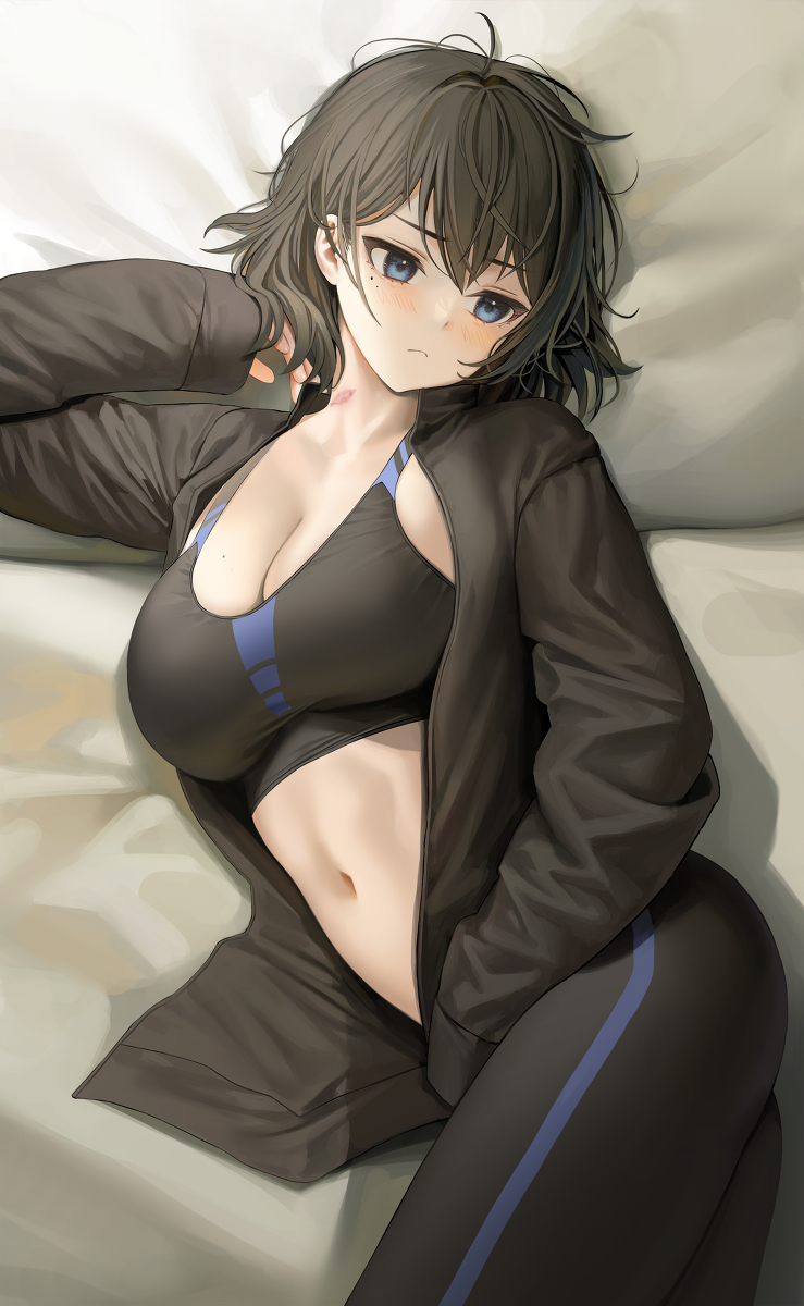 This is a pixiv picture whose title is kiss mark.