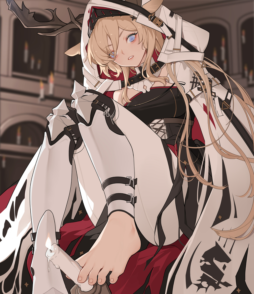 This is a pixiv picture whose title is 【烛骑士】踩  蜡  烛.