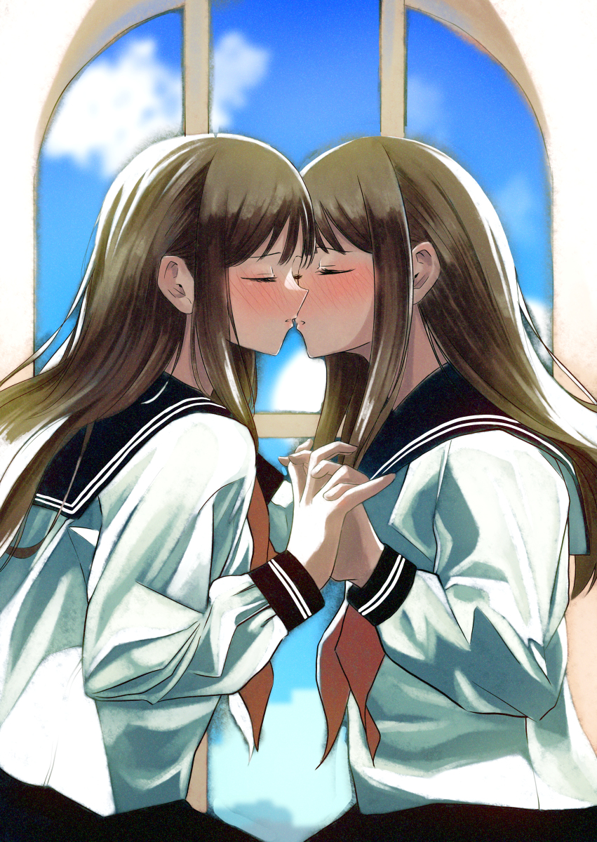 This is a pixiv picture whose title is Kiss.