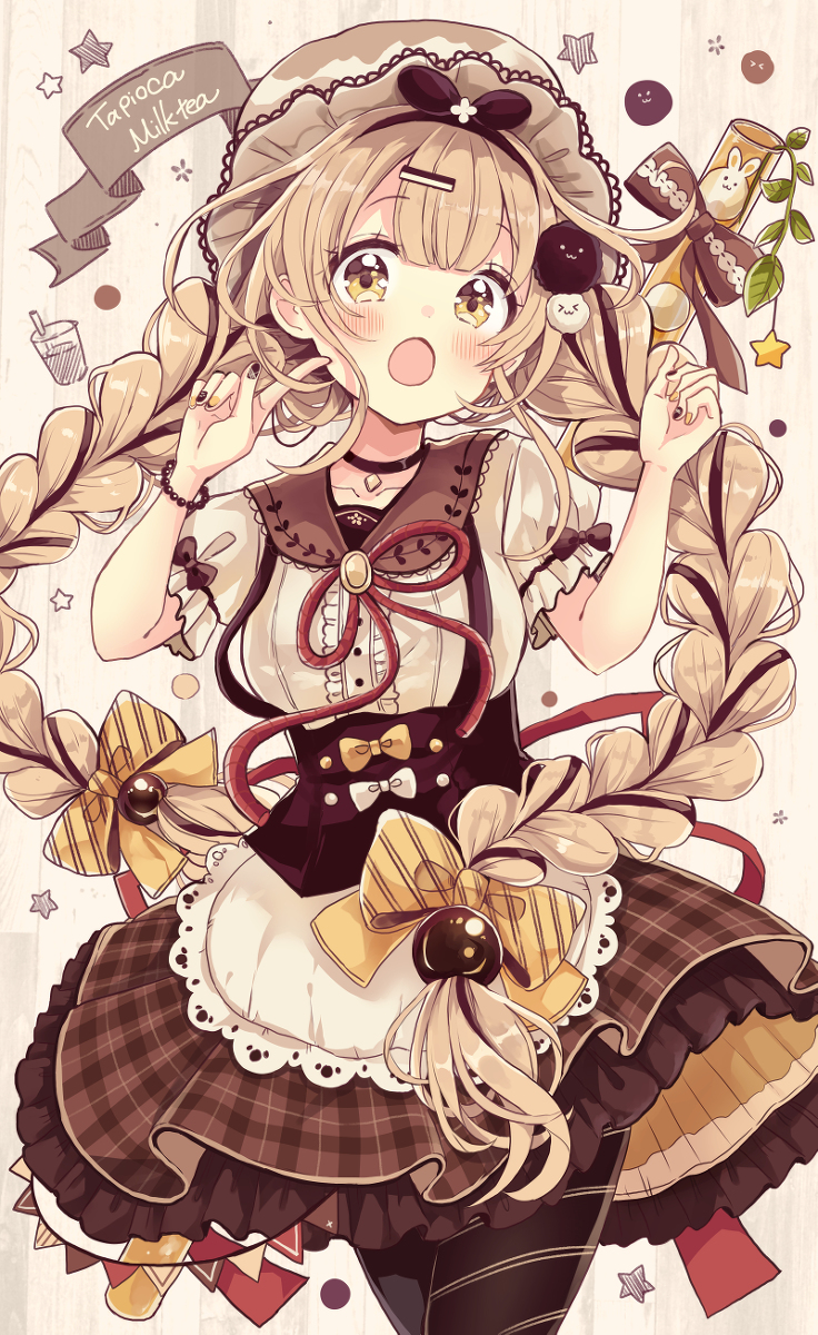 This is a pixiv picture whose title is タピオカミルクティーちゃん.