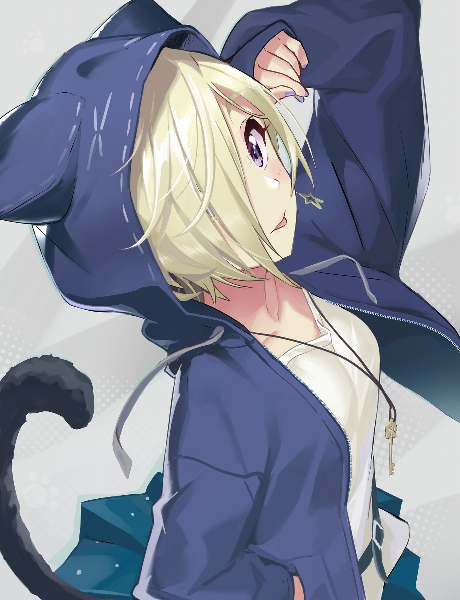 This is a pixiv picture whose title is 猫耳ミアちゃん.