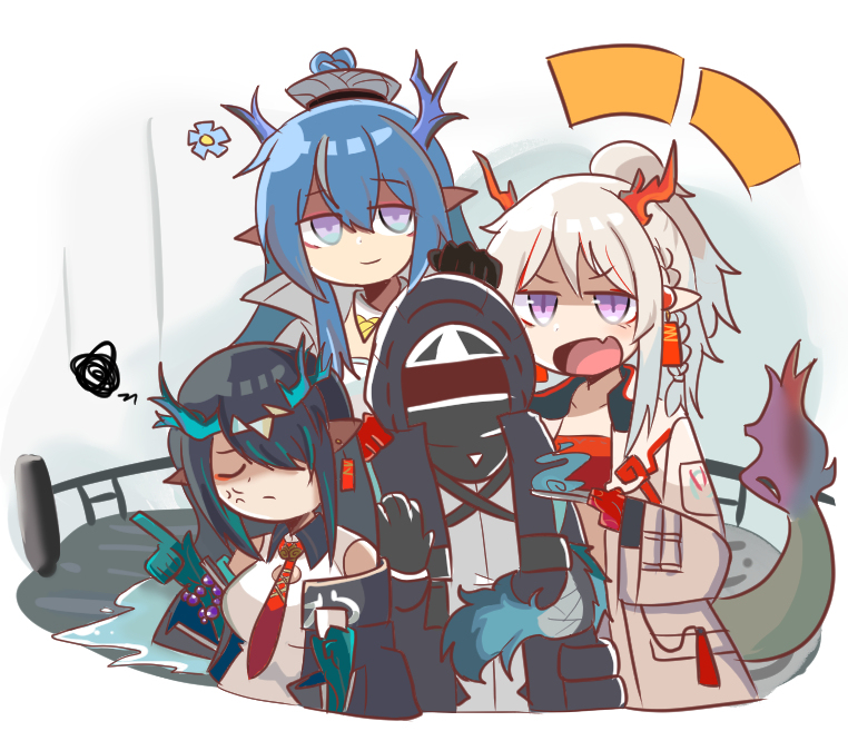 This is a pixiv picture whose title is 💚💙❤️.
