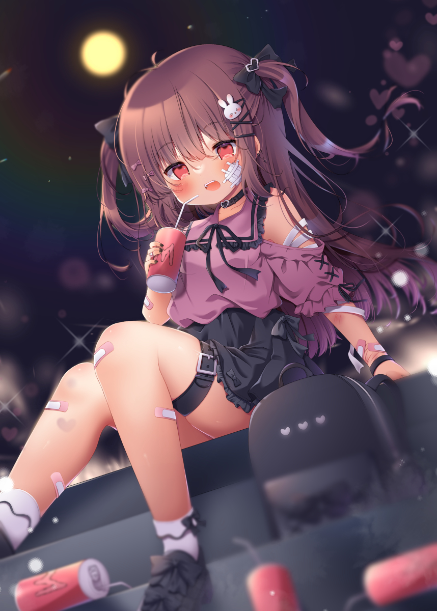 This is a pixiv picture whose title is 一緒にのむ？⋆͛♡⋆͛.