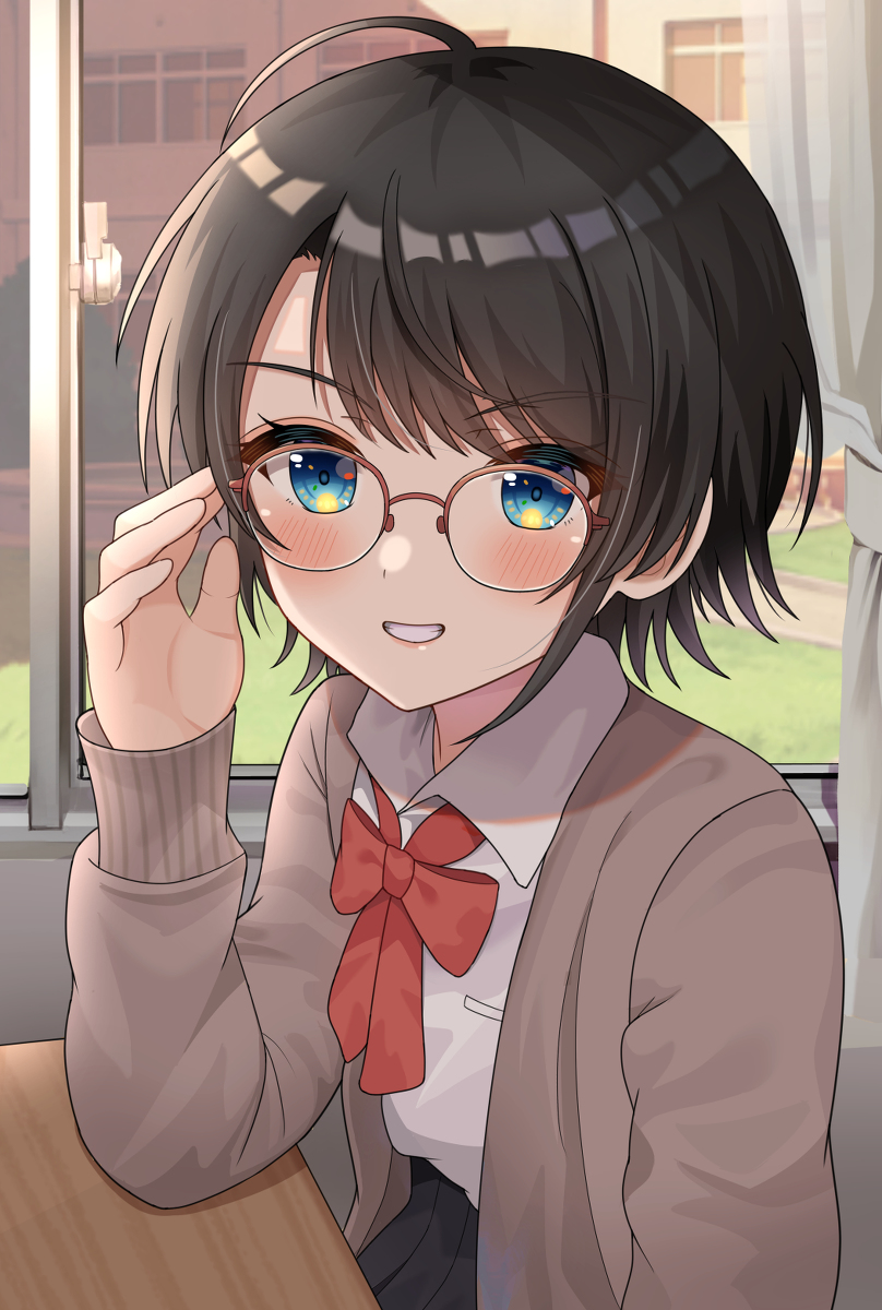 This is a pixiv picture whose title is 眼鏡スバル.