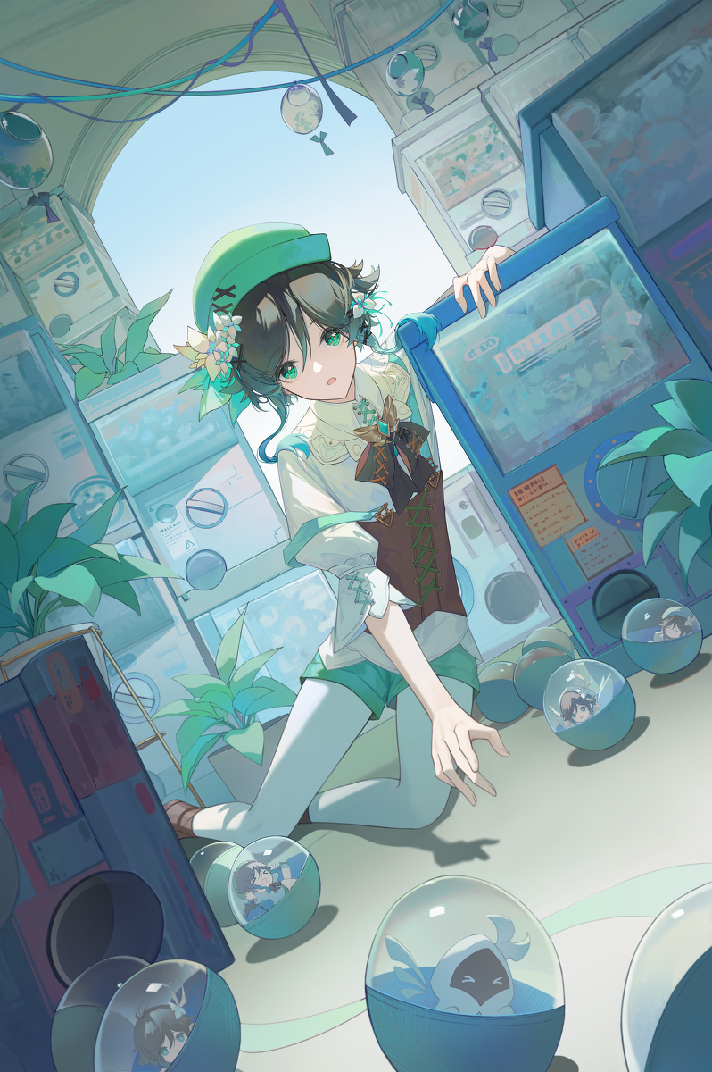 This is a pixiv picture whose title is ガチャガチャ.