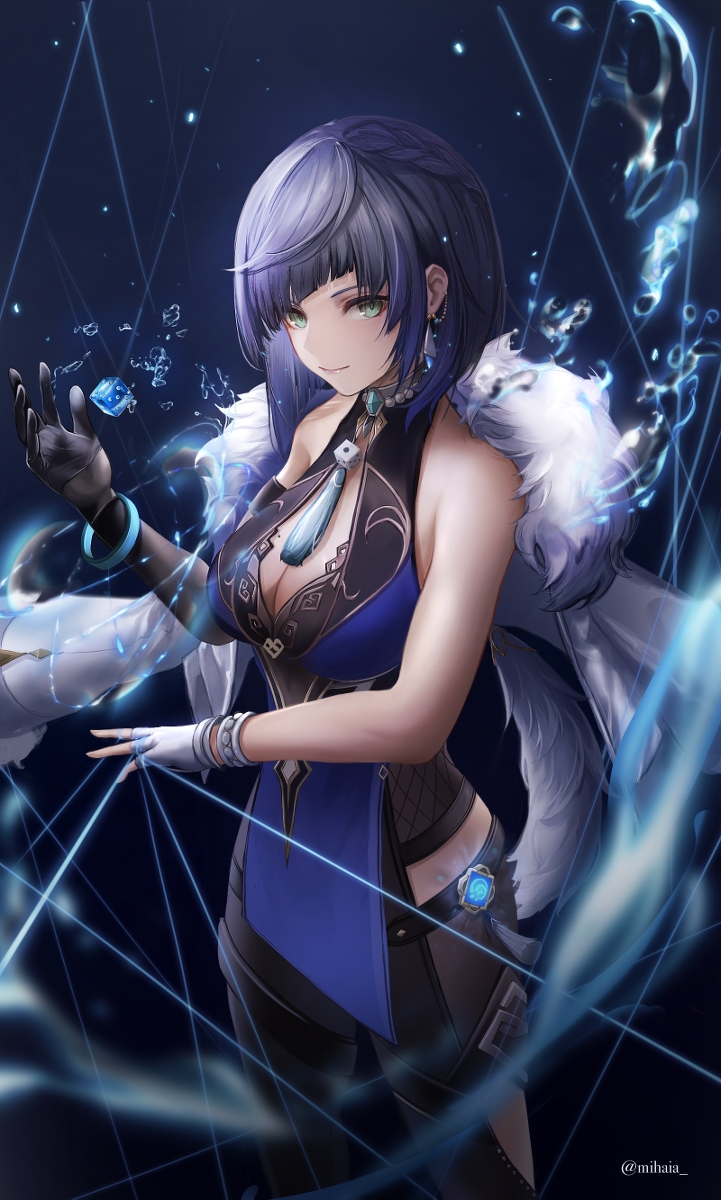 This is a pixiv picture whose title is 夜蘭.