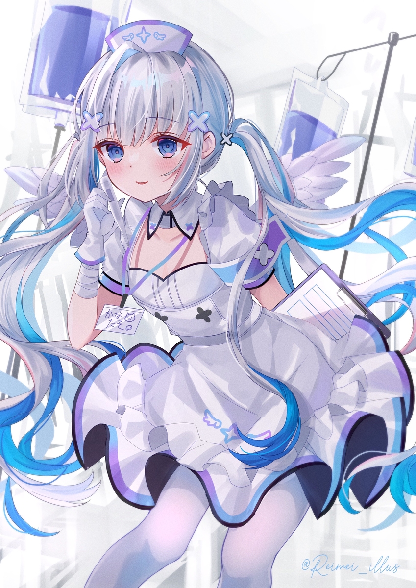 This is a pixiv picture whose title is 天使たそ💙.