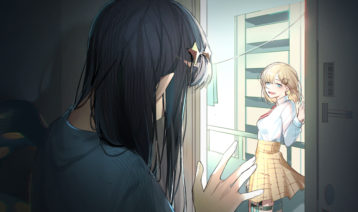 This is a pixiv picture whose title is neighbor.