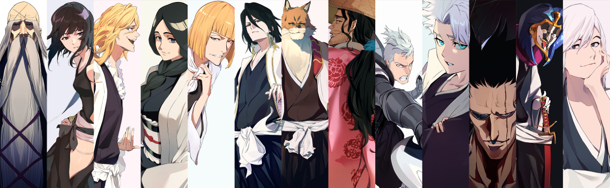 This is a pixiv picture whose title is 護廷十三隊.