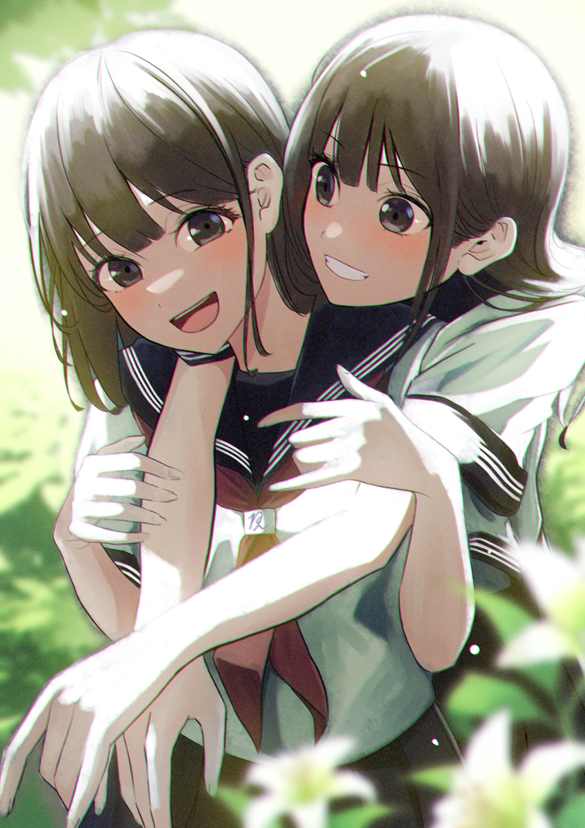 This is a pixiv picture whose title is じゃれあい.