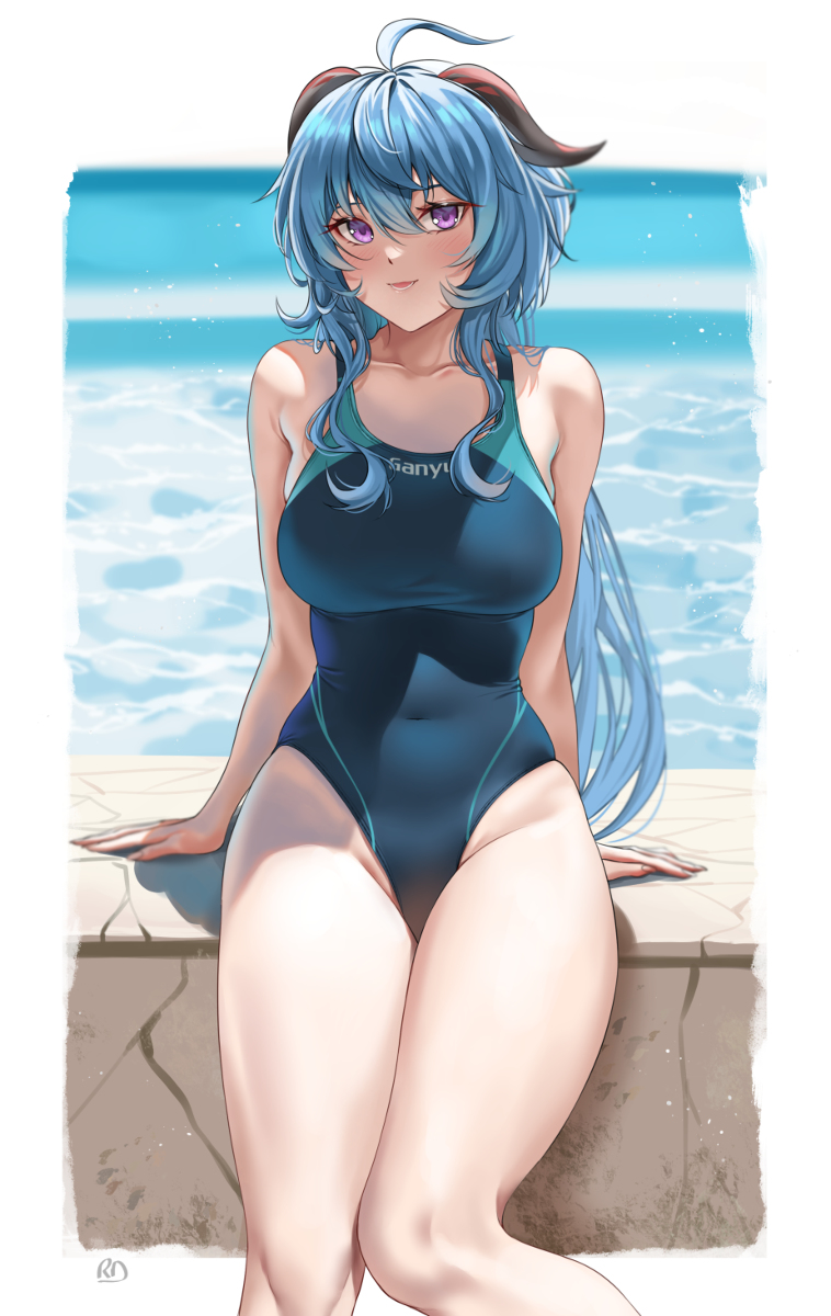 This is a pixiv picture whose title is Swimsuit Genshin Girl Collection.